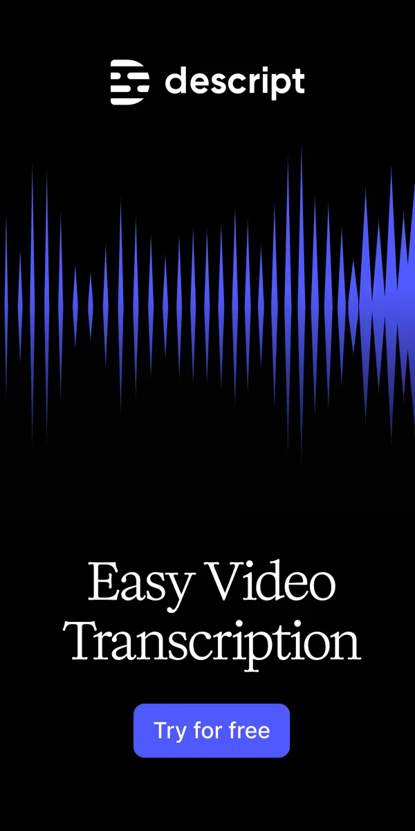 Descript — Edit video and audio by editing the transcript, and pull captioned clips from a long video.